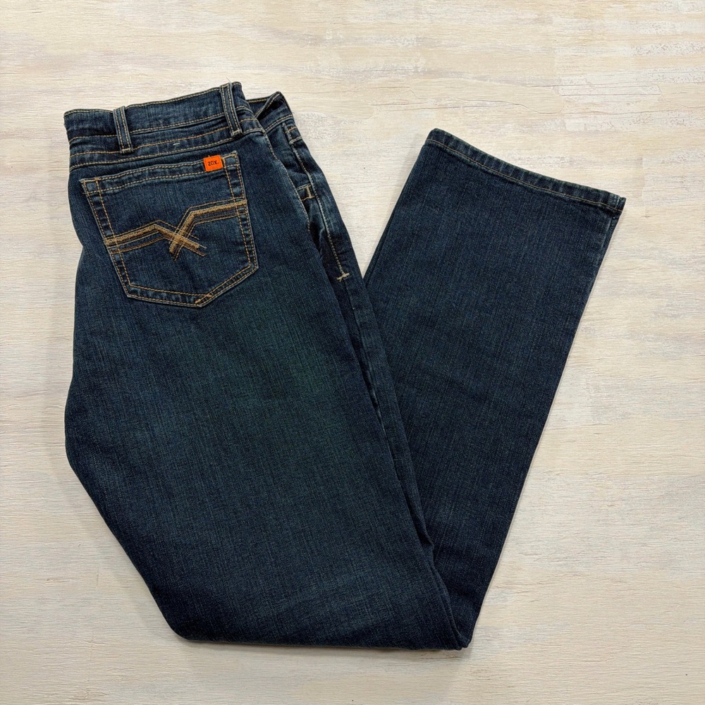 Wrangler Jeans 20X FR Flame Resistant 36x34 NFPA 2112 Dark Wash Blue Mens